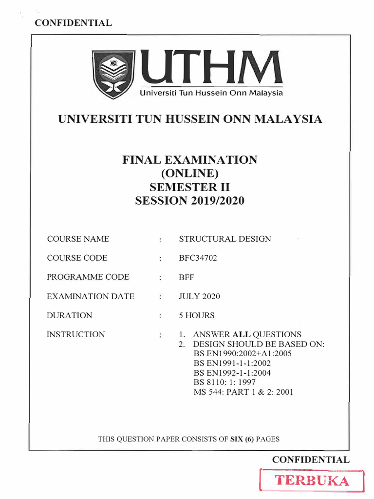 S2 2020 Structural Design Bfc34702 Pdf