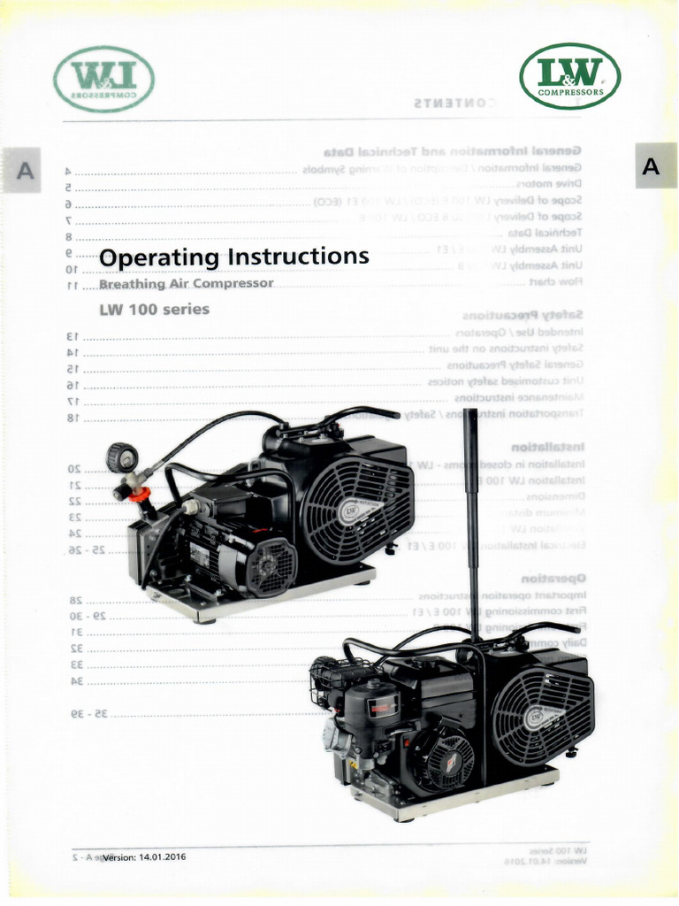 Breathing Air Compressor | PDF