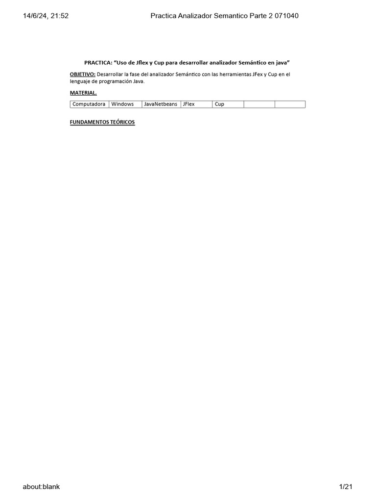 Desarrollo de Analizador Semántico en Java | PDF | Java (lenguaje de ...