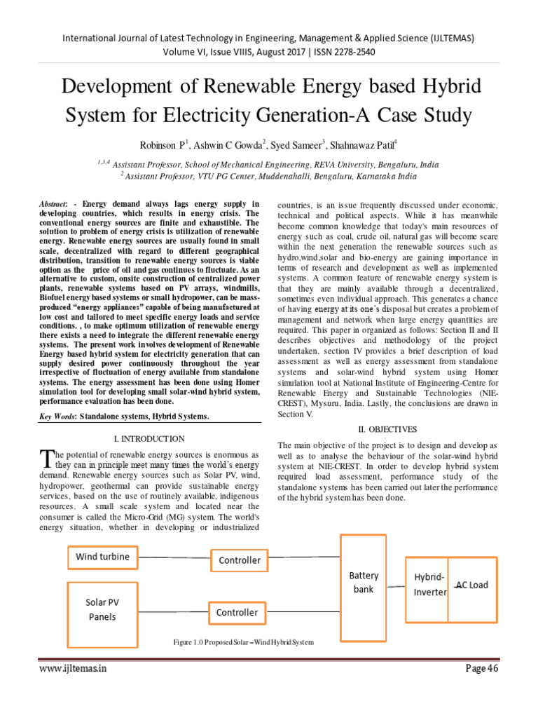 Renewable Hybrid Energy System Development | PDF | Power Inverter ...