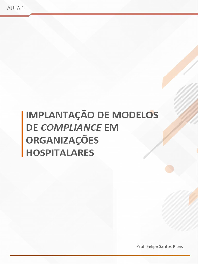 Modelos de Compliance em Hospitais | PDF | Conformidade regulatória ...