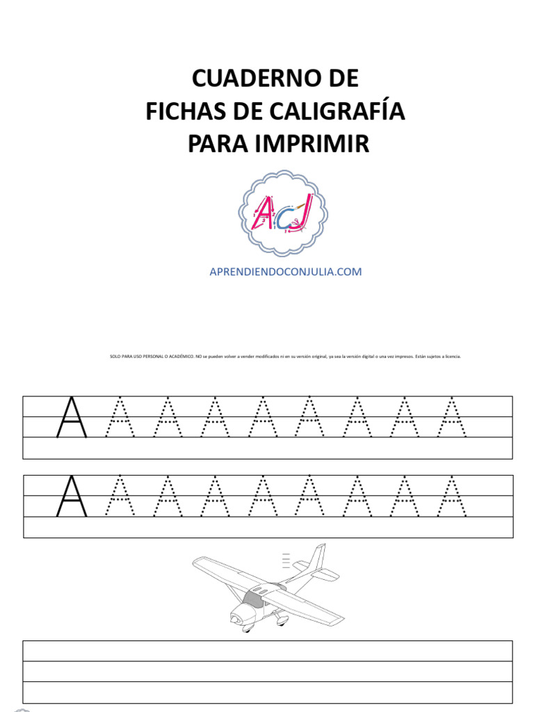 Cuaderno de Caligrafia para Imprimir | PDF | Informática