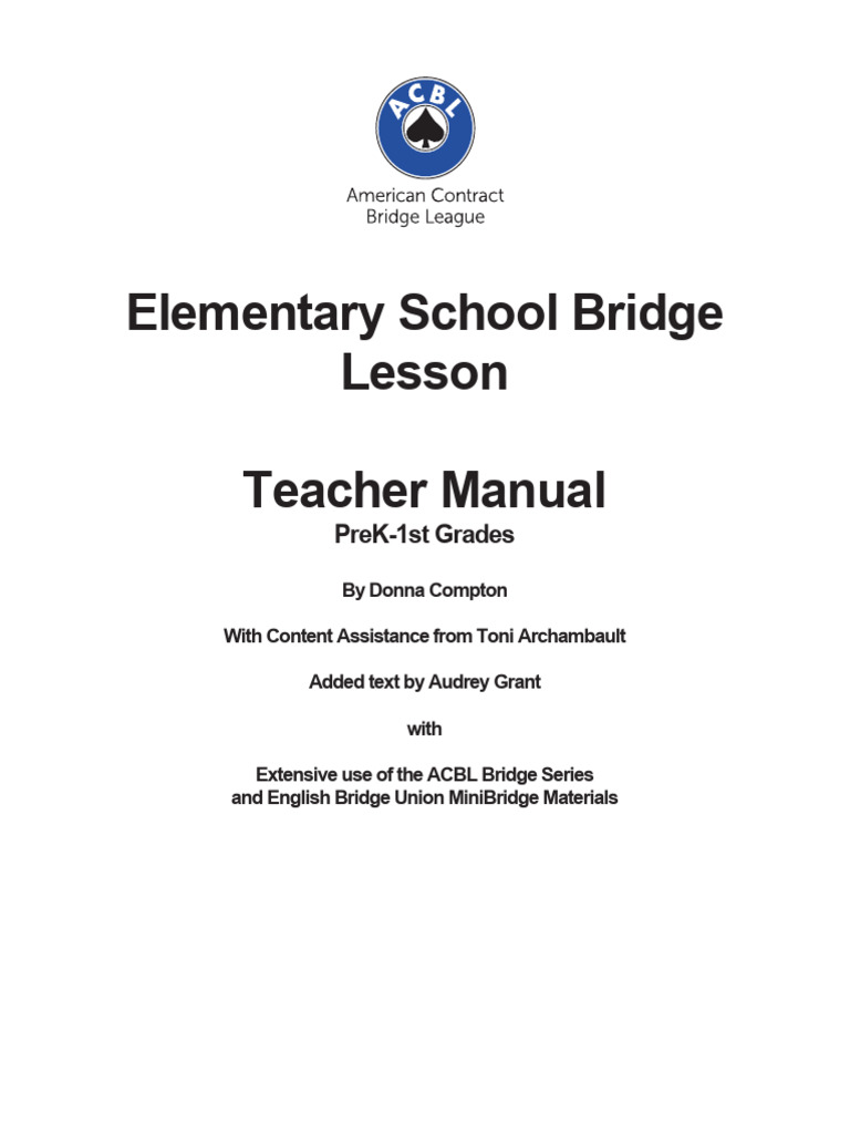 Teaching Bridge to Young Children | PDF | Contract Bridge | Plain Trick ...