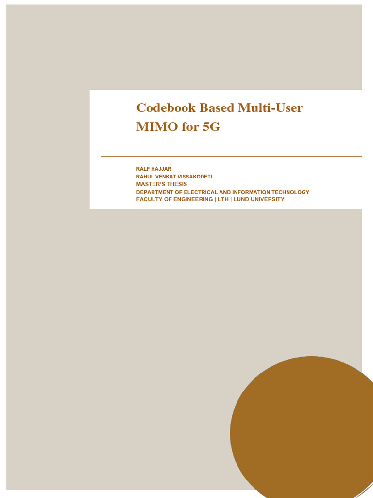 Codebook Base Type II For Multi User MIMO Ericson | PDF | Mimo | Radio ...