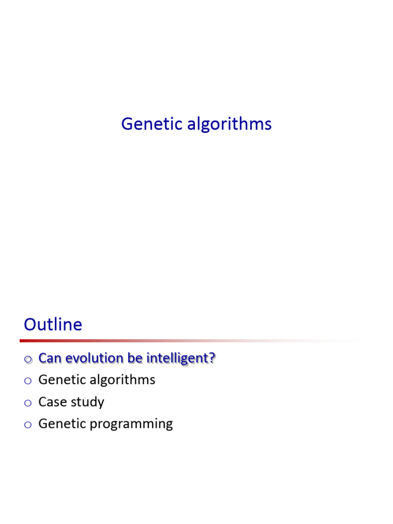 9 GeneticAlgorithms | PDF | Genetic Algorithm | Evolution