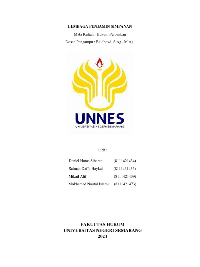 Pengertian Lembaga Penjamin Simpanan | PDF