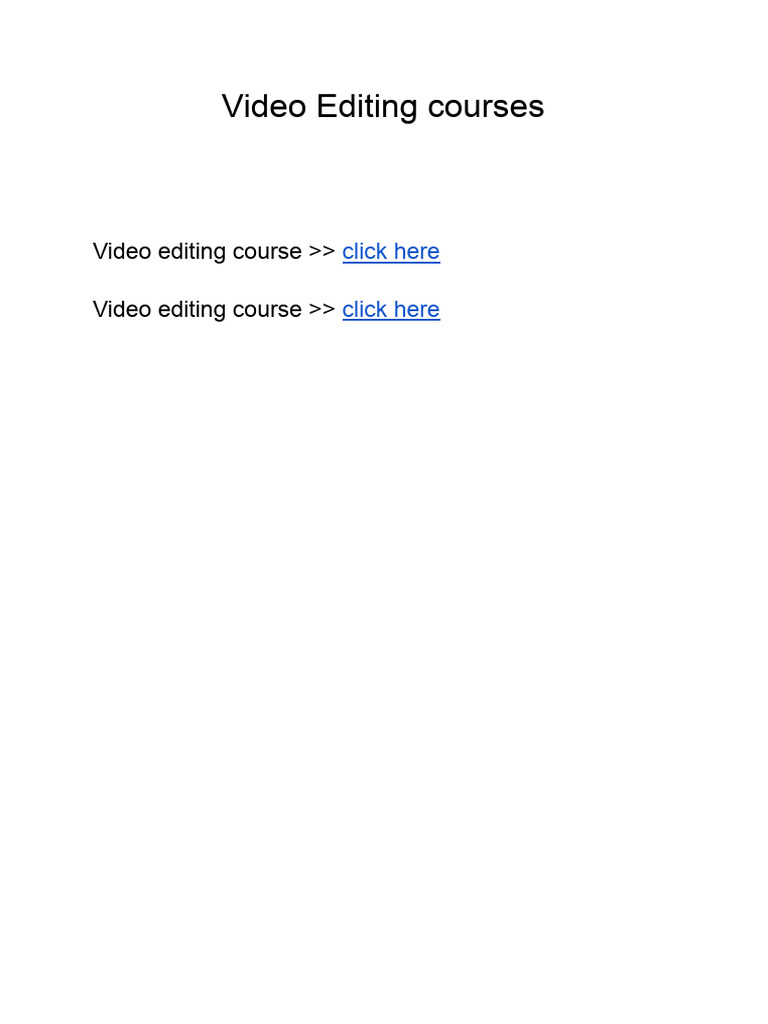 Free Video Editing Course in Hindi | PDF
