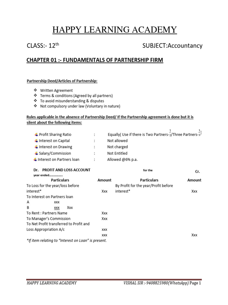 Partnership Notes Pdf Debits And Credits Financial Accounting