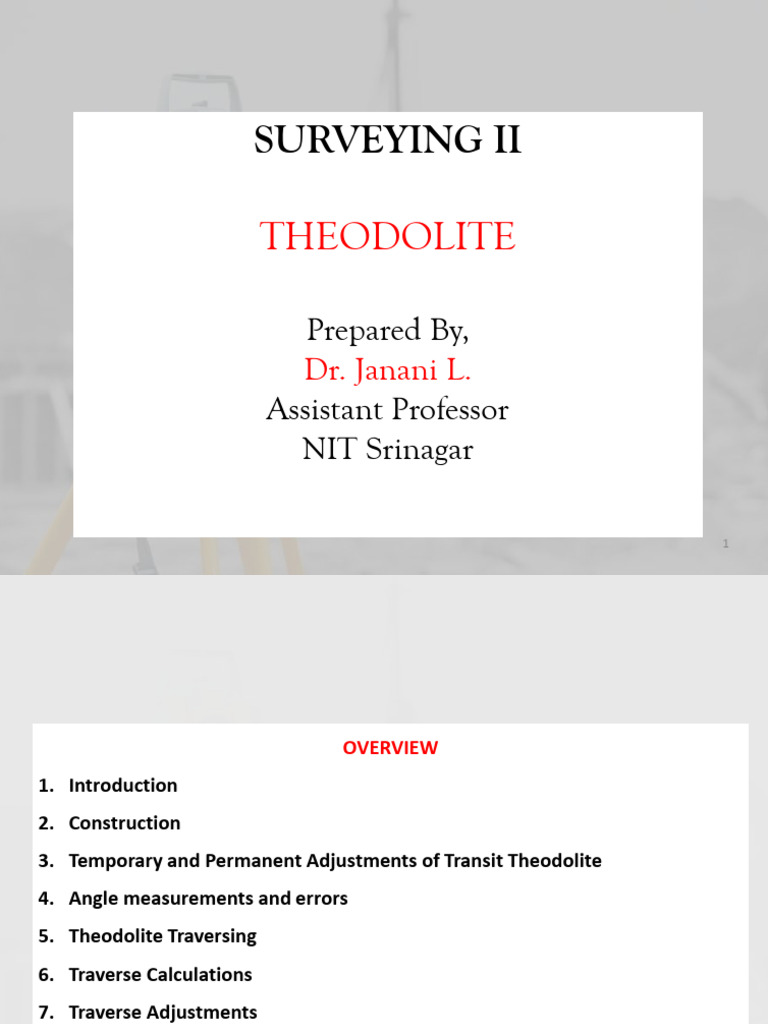 1 Theodolite Surveying PDF