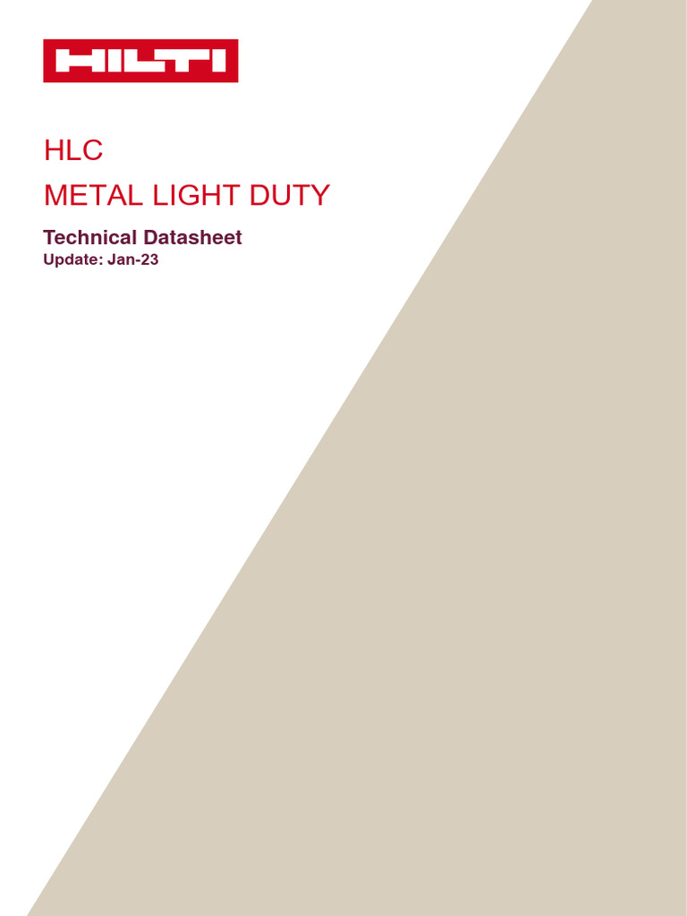 Technical Data Sheet For The HLC Sleeve Anchor Technical Information ...