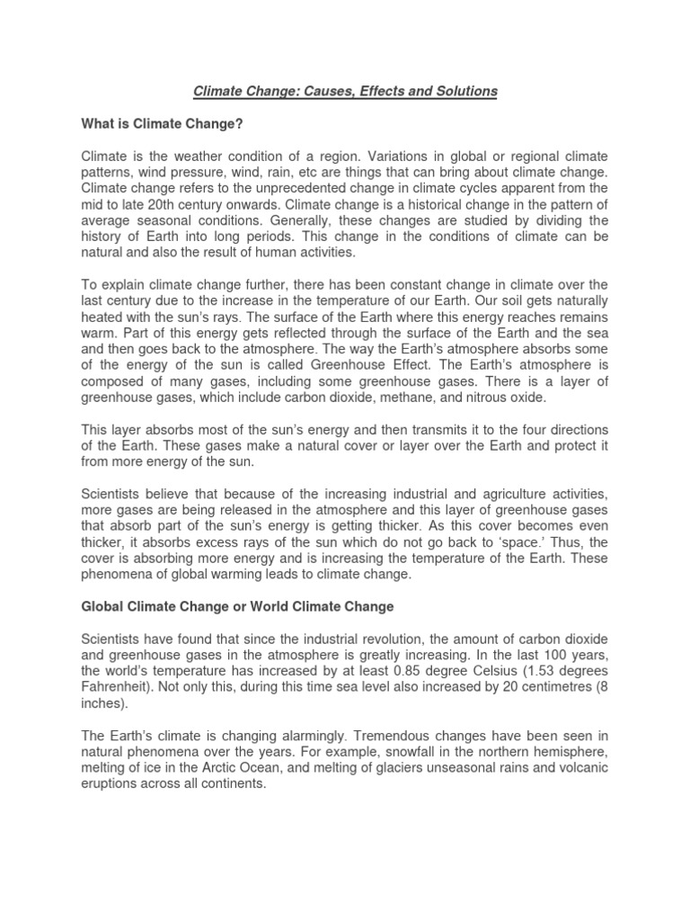 Climate Change - 240523 - 131500 | PDF | Climate Change | Greenhouse Effect