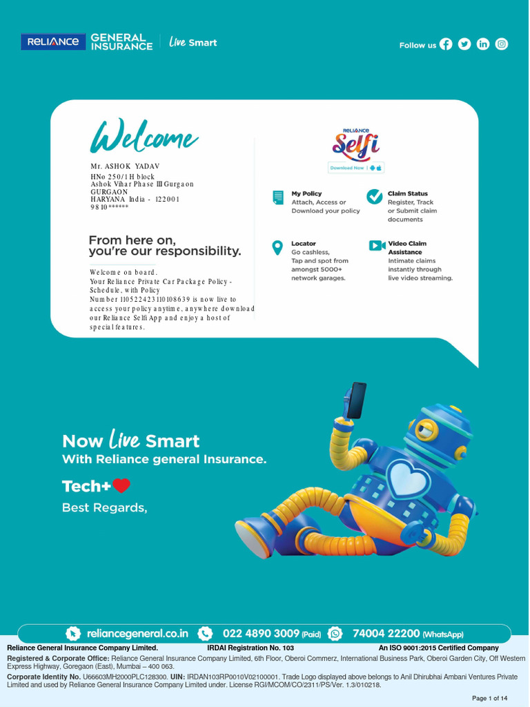 RELI FW Comprehensive MHCIFHL1KO9 1720539559262 | PDF | Insurance ...