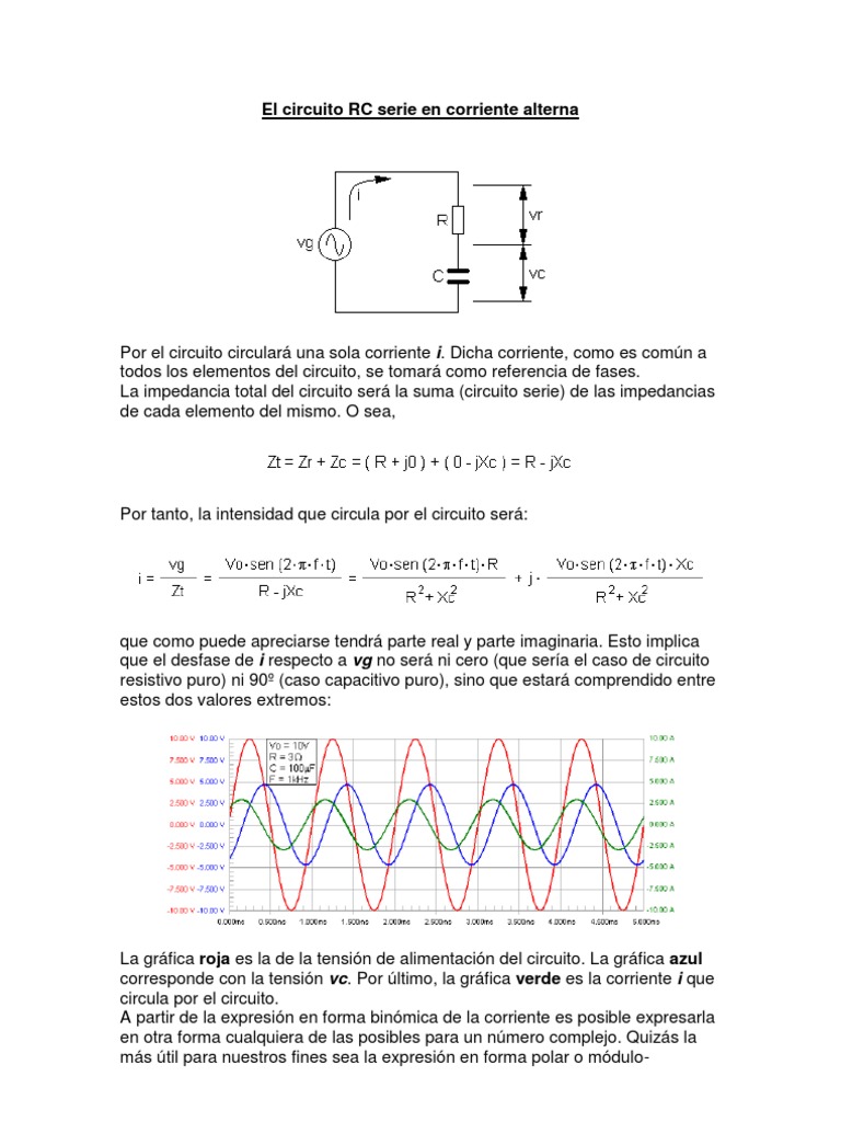 El Circuito RC, RL, RLC Serie | PDF