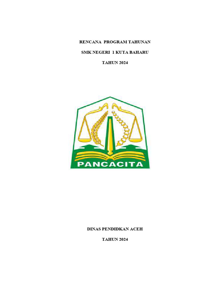Rkt Smk N 1 Kuta Baharu Tahun 2024 Pdf