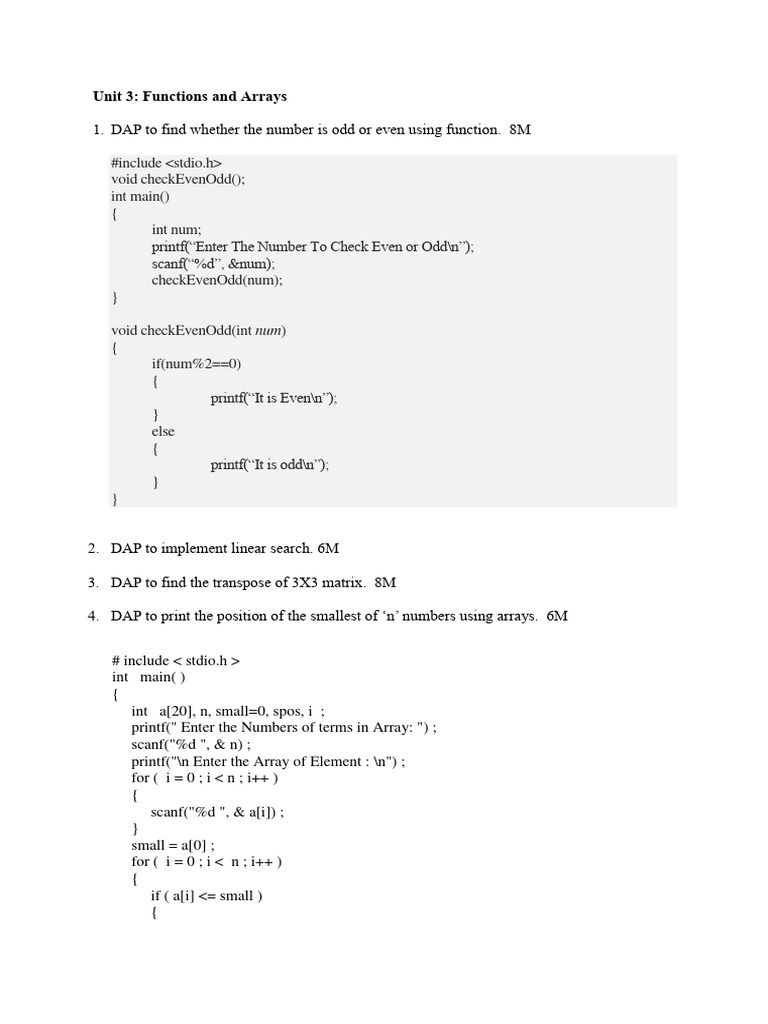 Unit 3_SEE_QP_Programs | Download Free PDF | Computing | Computer ...