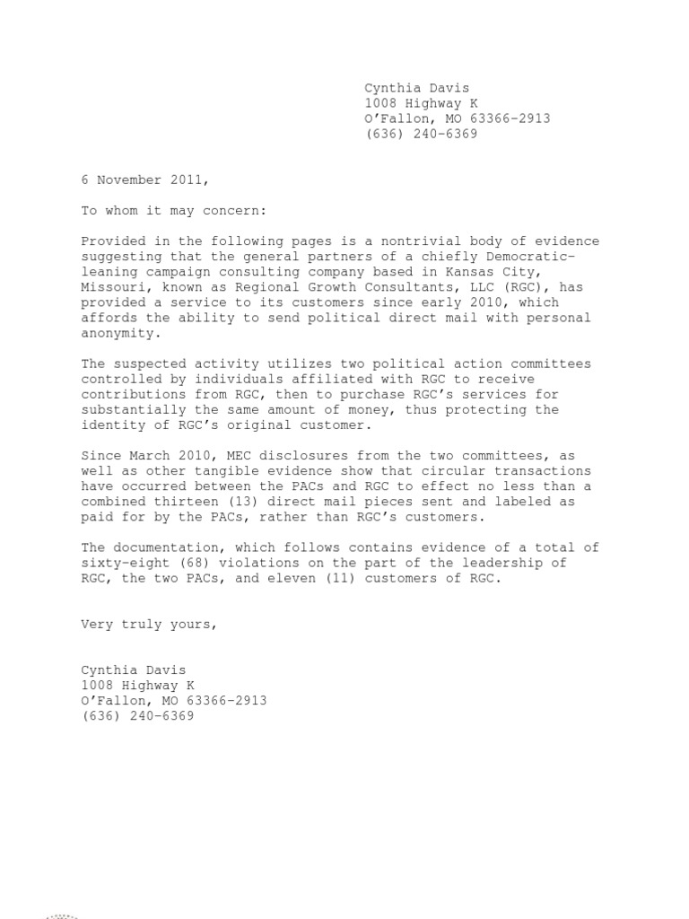 MEC Complaint | PDF | Political Action Committee | Politics Of The United  States