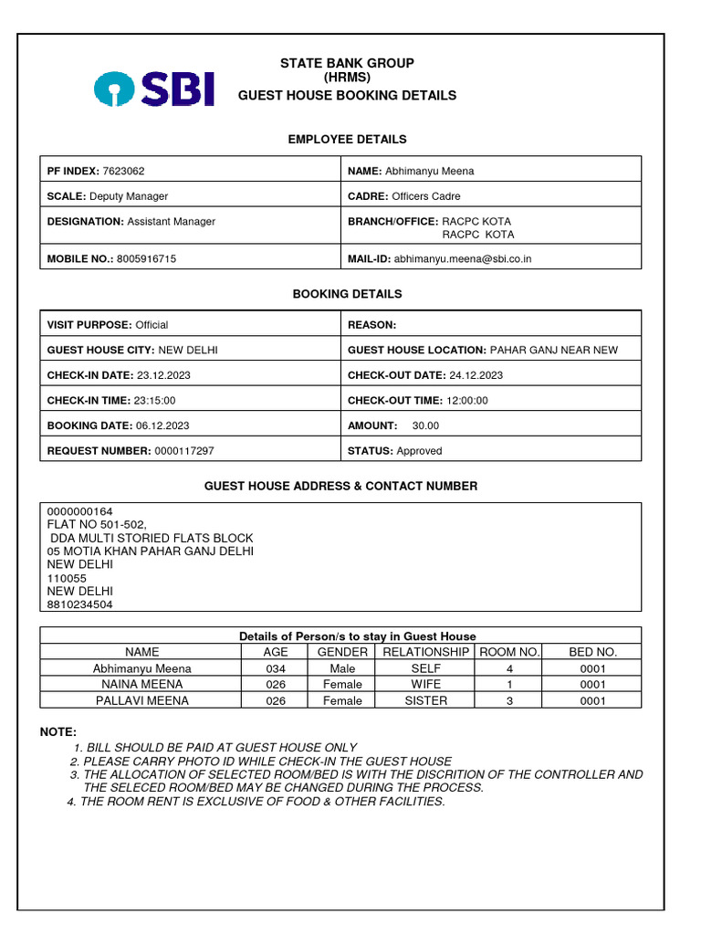 Guest House Booking | PDF