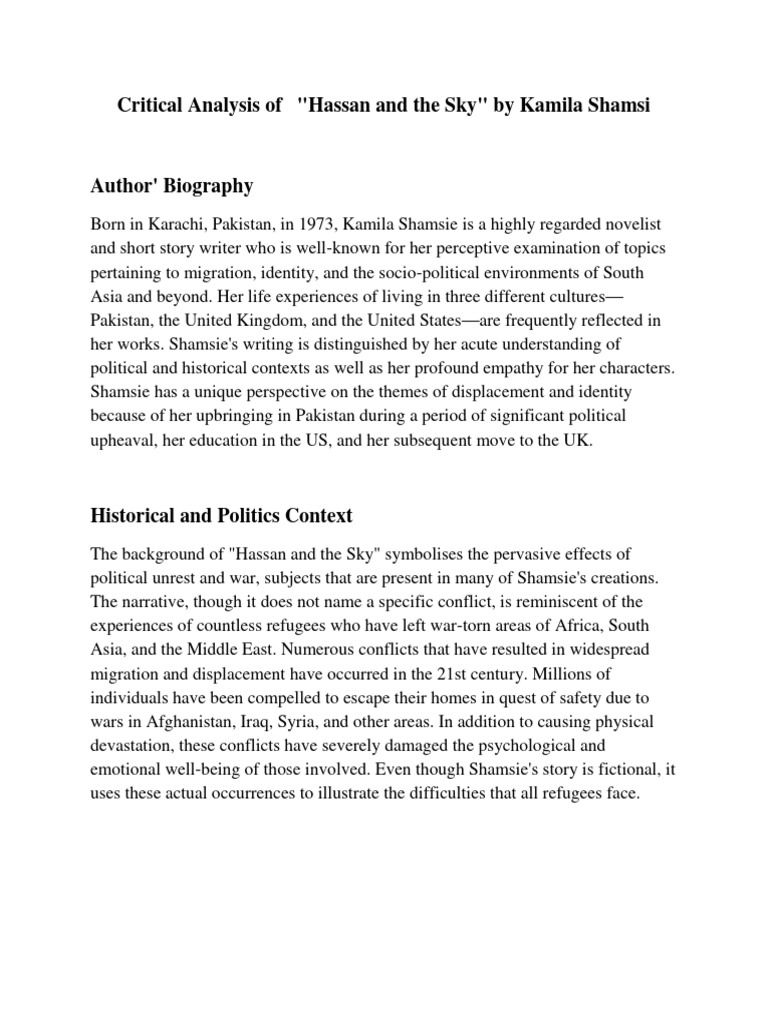 Critical Analysis Of Pdf Narrative Hope