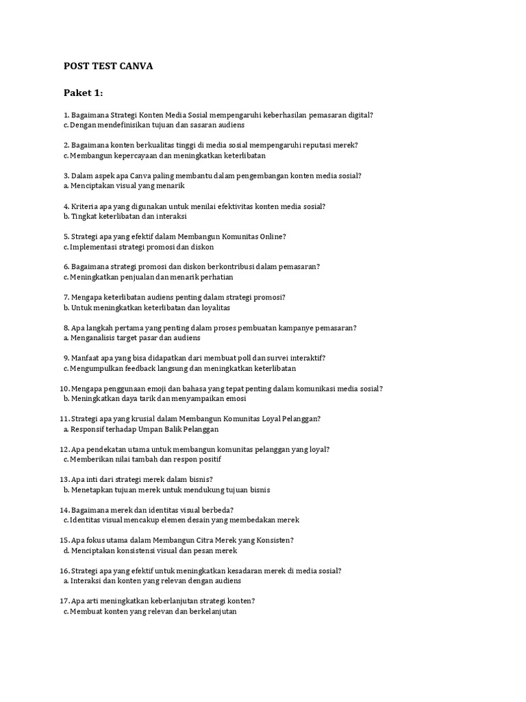 Post test canva pdf