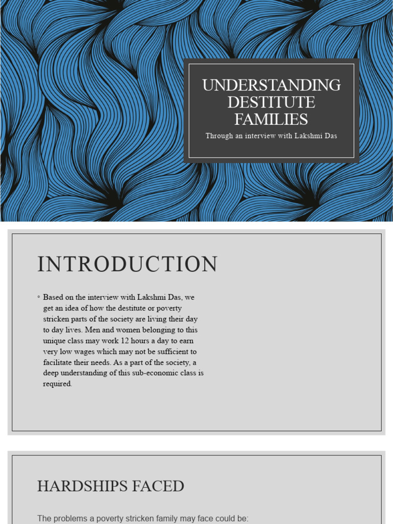 Challenges of Destitute Families | PDF | Poverty | Poverty & Homelessness