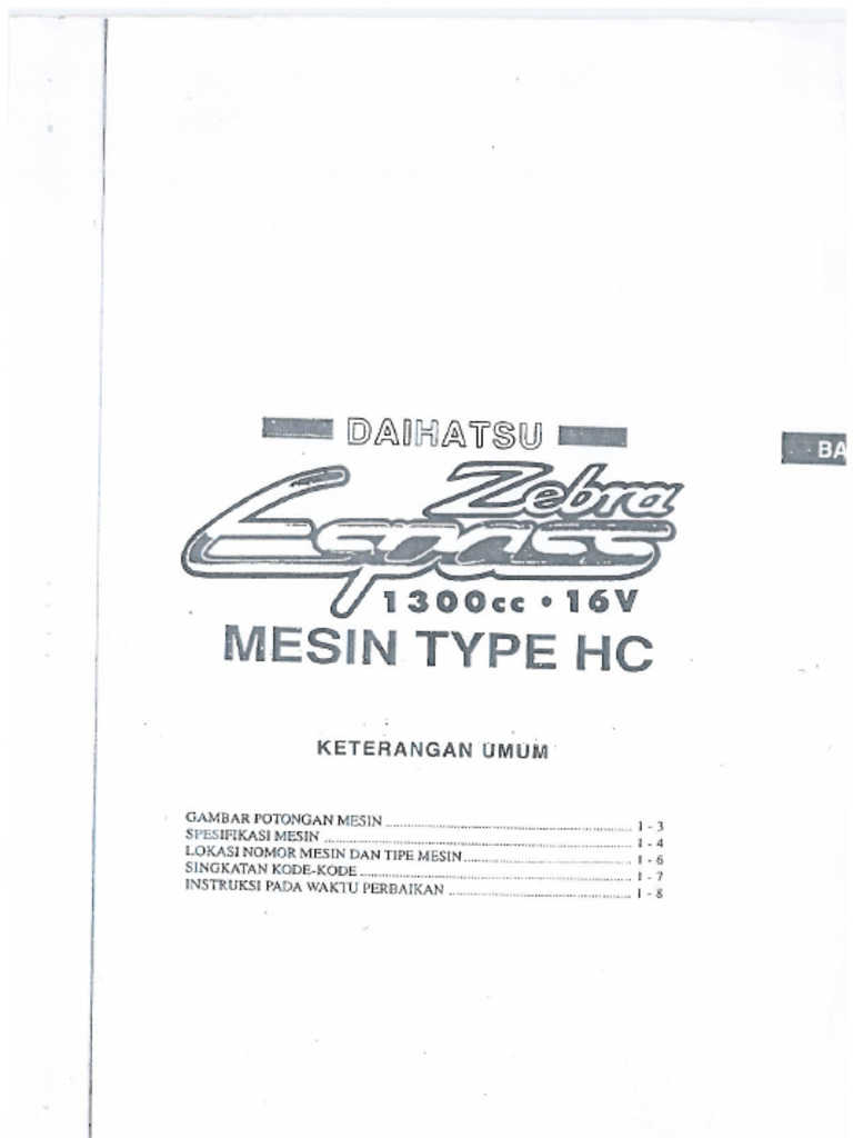 Mesin Type Hc Espass 1300 16v Pdf Computing Electronic Paper