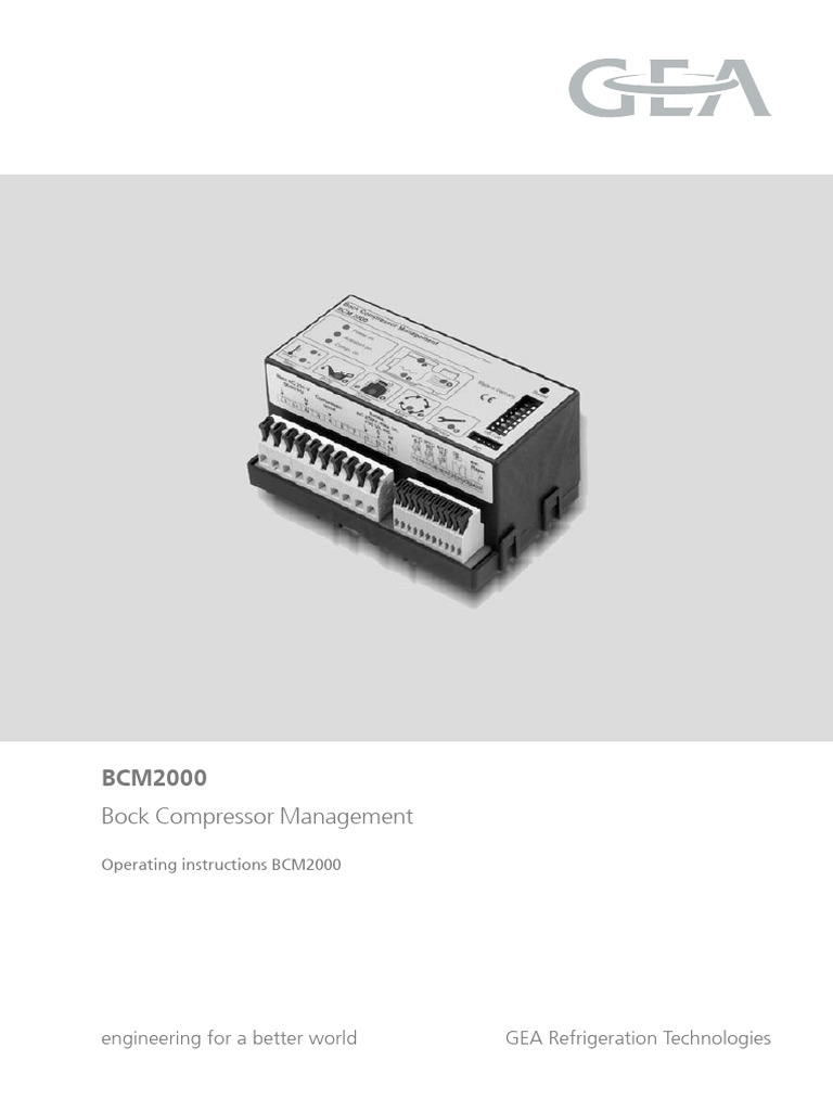 BCM2000 Compressor Monitoring Manual | PDF | Relay | Power Supply