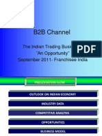 B2B Channel: The Indian Trading Business - "An Opportunity" September 2011-Franchisee India