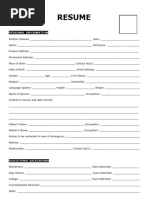 Biodata Form Template for Download | PDF | Government And Personhood