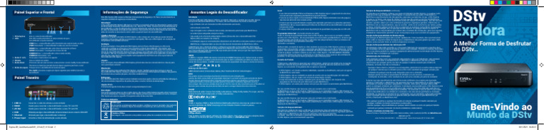 Guia do DStv Explora 3B: Segurança e Uso | PDF | HDMI | Propriedade ...