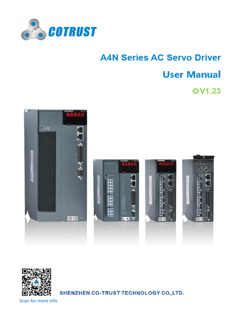 A4N Series AC Servo Drive User Manual V1.23 | PDF | Manual Transmission ...
