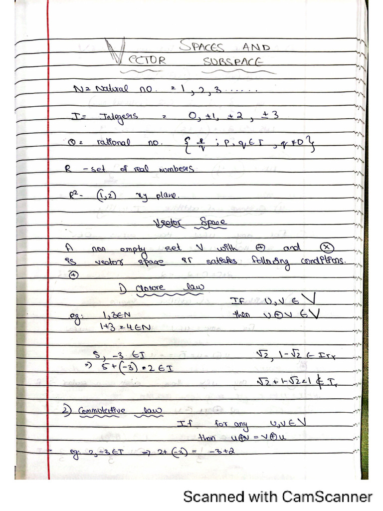 Vector Spaces Pdf