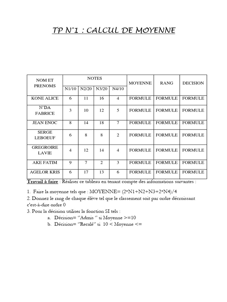 TP Excel | PDF