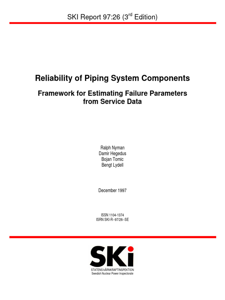 Piping System Reliability Framework | PDF | Reliability Engineering ...