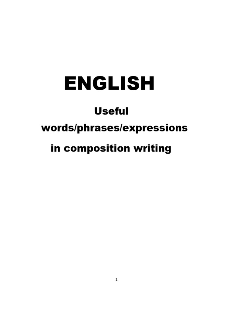 Expressions for Composition Writing | PDF | Sky | Anger