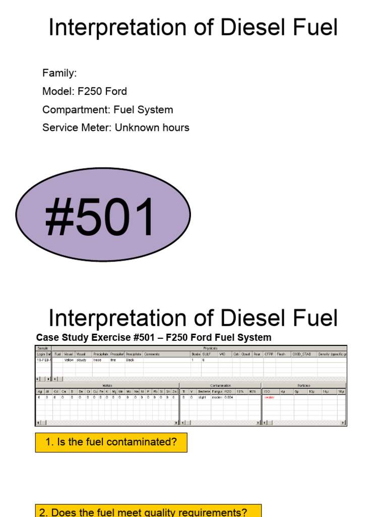 Diesel Fuel Quality Assessment Guide | PDF | Ford F Series | Diesel Engine