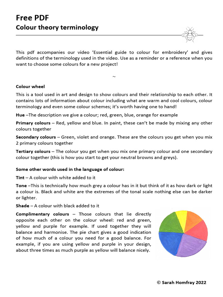 Colour Theory Terminology Guide | PDF | Color | Artistic Techniques