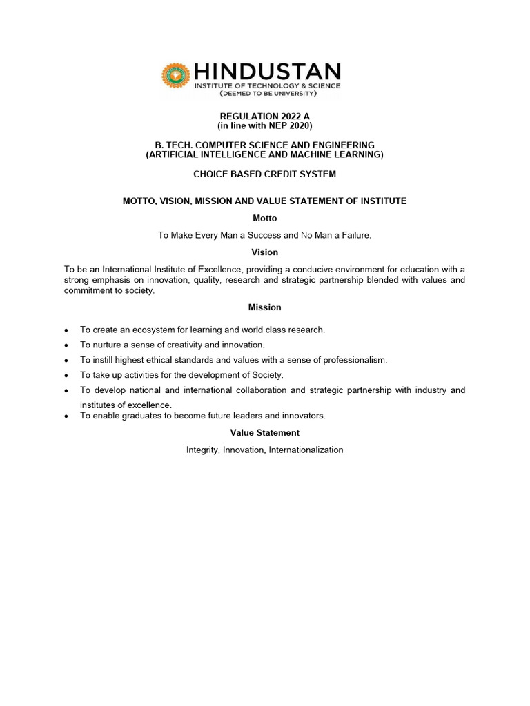 B tech cse aiml syllabus 2022 full pdf engineering science