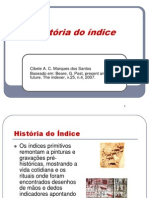 História dos primeiros índices