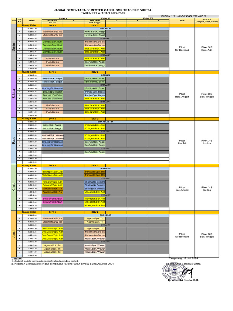  Jadual 2024_2025 Smk Tarsisius Vireta (15 -26 Juli 2024) 
