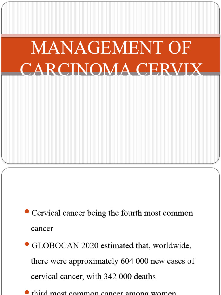 Cervical Cancer Management Overview | PDF | Cervical Cancer | Radiation ...
