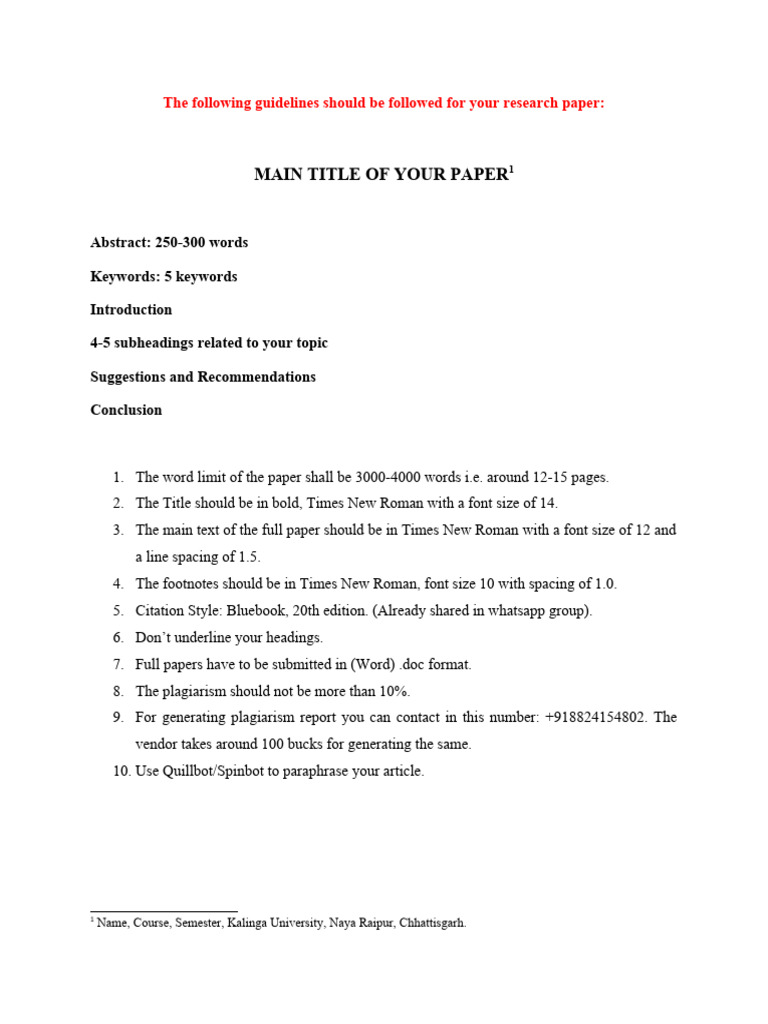 LLM Guidelines For Research Paper | PDF