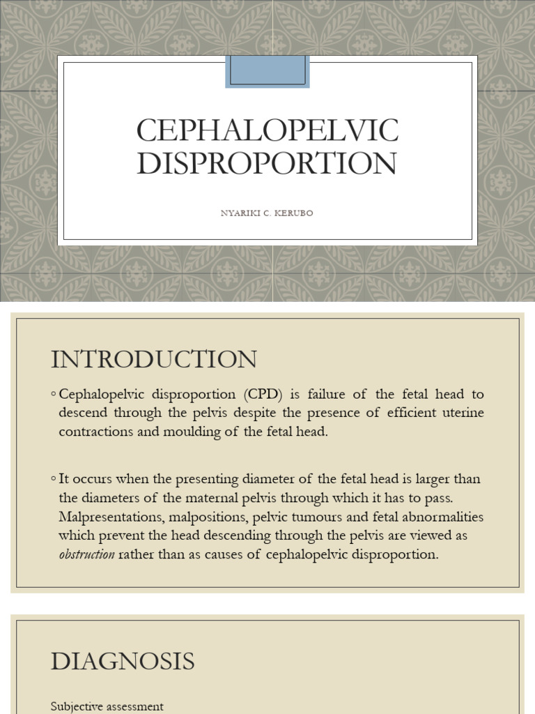 Cephalopelvic Disproportion | PDF | Childbirth | Motherhood