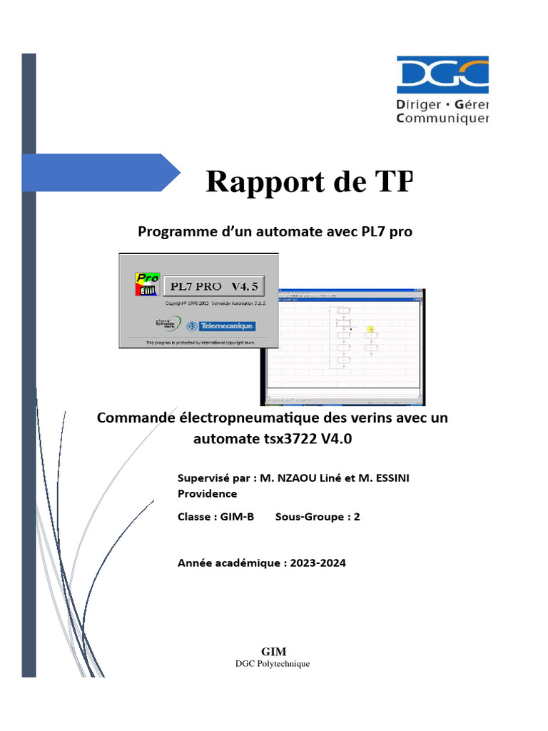 Automatisation avec PL7 Pro et Vérins | PDF | Ingénierie mécanique ...