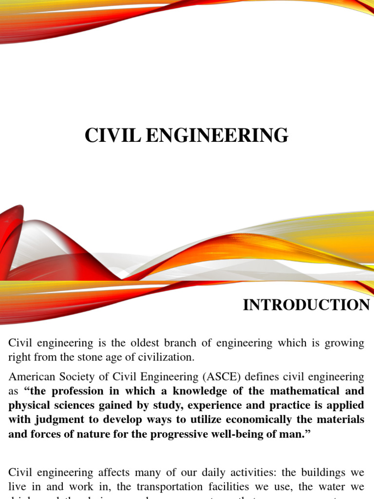 Introduction To Civil Engineering | PDF | Civil Engineering ...