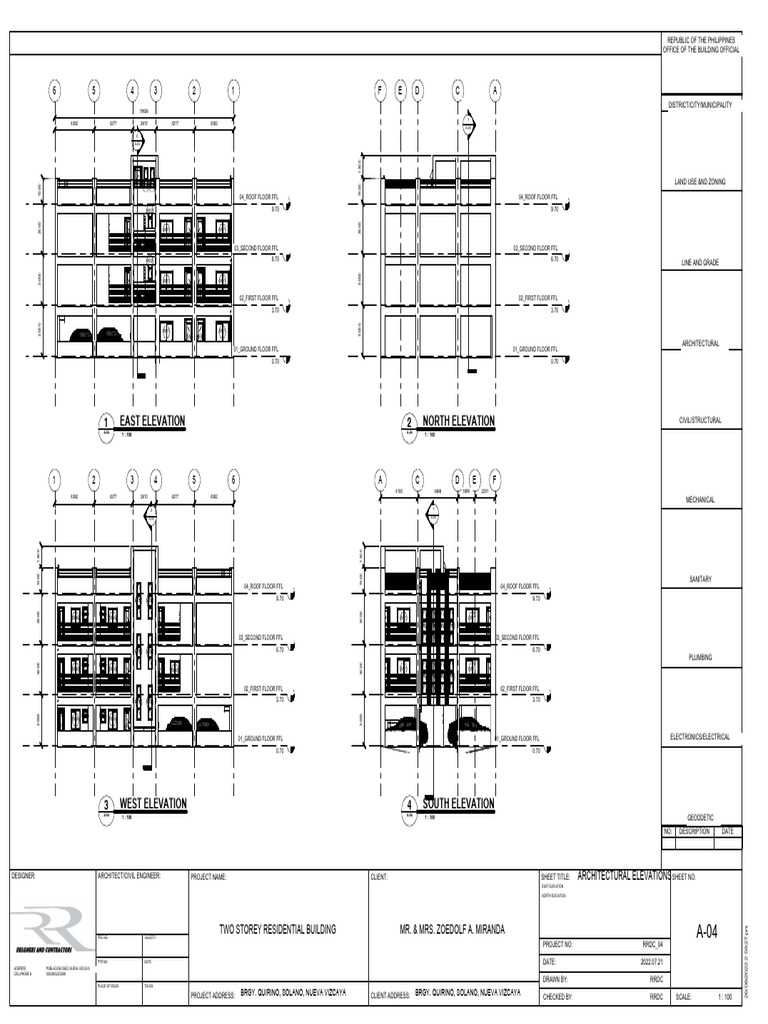 Architectural Elevations for Two-Storey Home | PDF