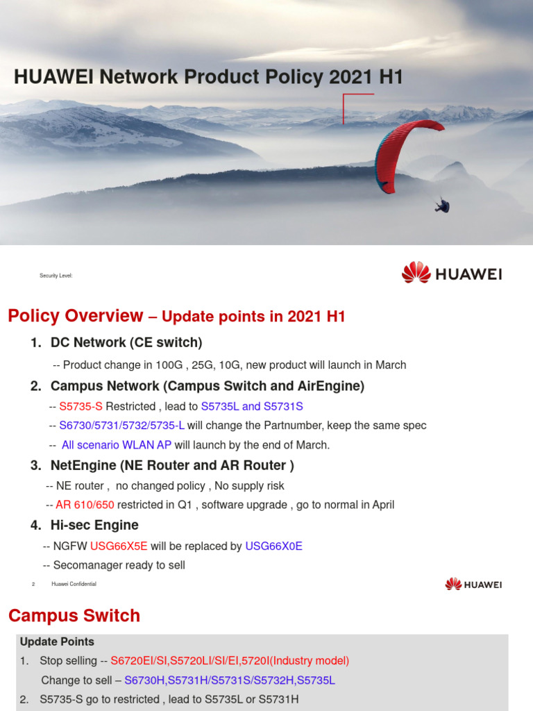 HUAWEI Network Product Policy 2021 H1 | PDF | Computer Engineering ...