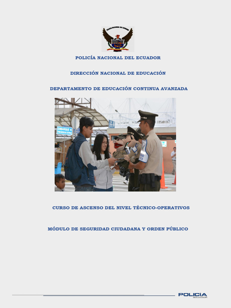 Módulo de Seguridad Ciudadana y Orden Público | PDF | Policía | Violencia