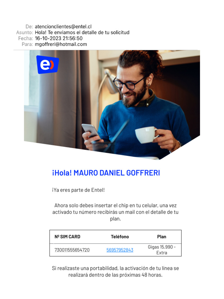 Activación de tu línea Entel y beneficios | PDF