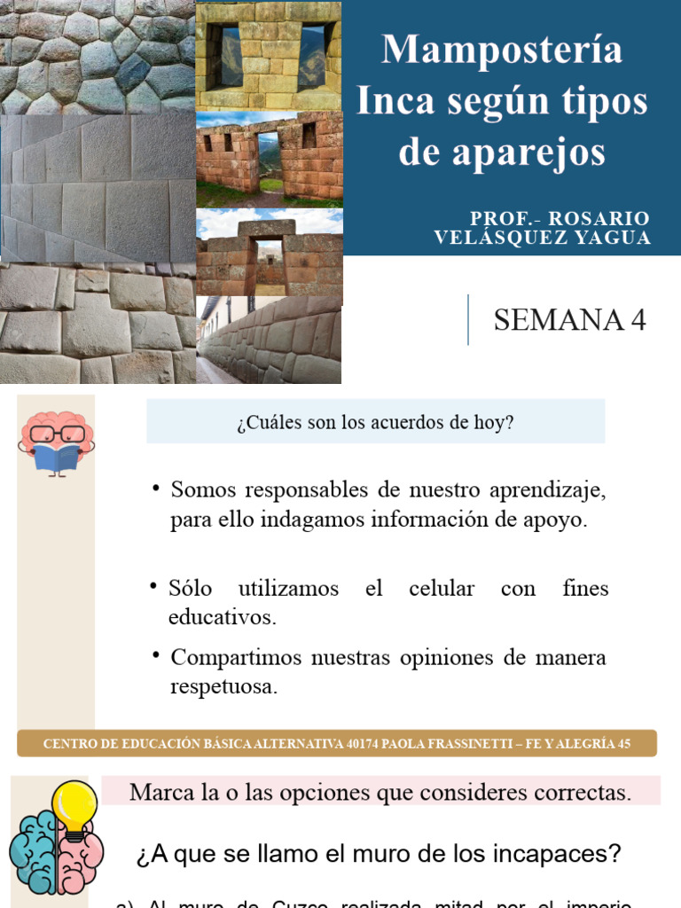 Mampostería Inca: Tipos de Aparejos | PDF | Imperio Inca