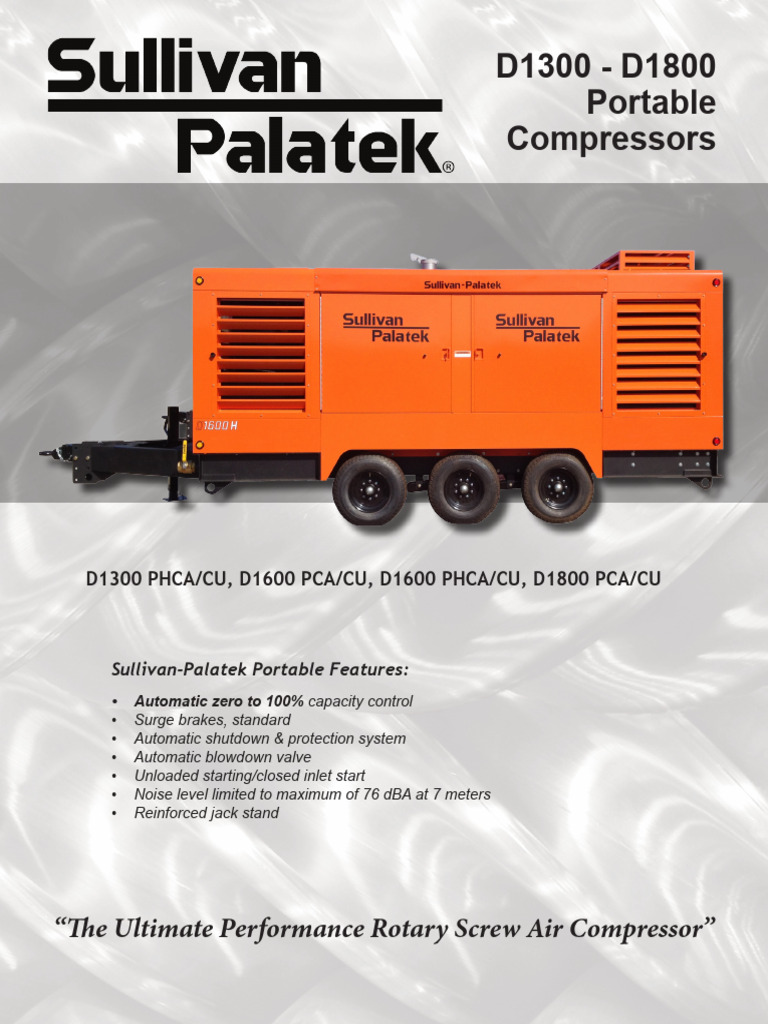 Sullivan-Palatek Air Compressor Specs | PDF | Engines | Mechanical ...